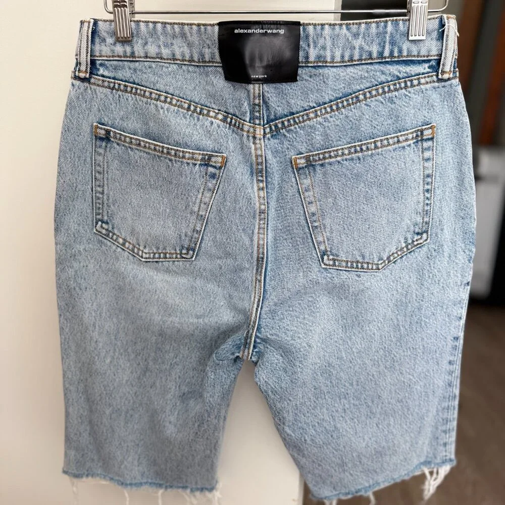 Alexander Wang  Distressed Denim Shorts - Picture 4 of 8